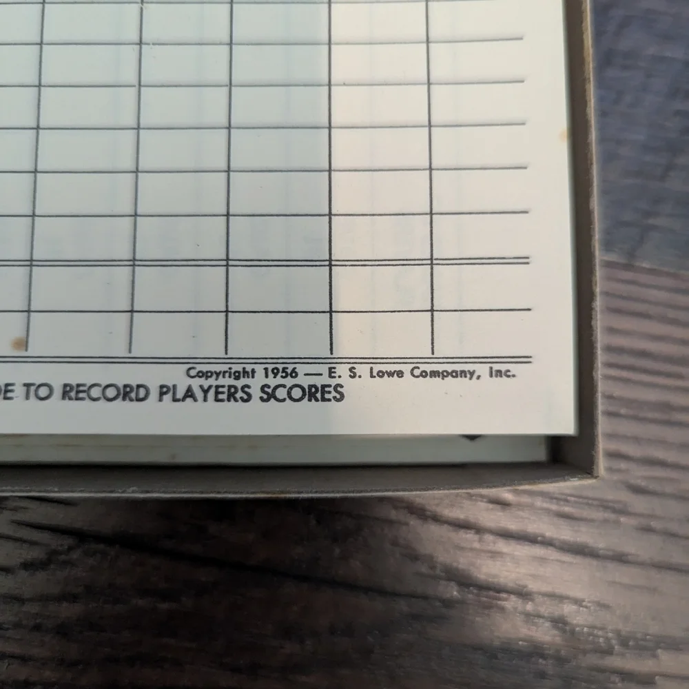 Vintage 1956 Yahtzee Score Pads (4) Original‎ Box Full 1972 Instruction Booklet